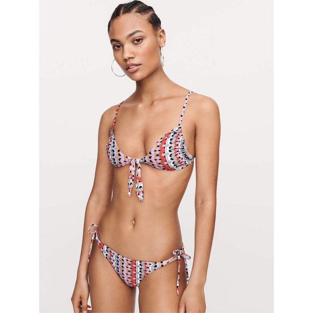 Onia Multicolor Patterned Bikini top and bottom size M